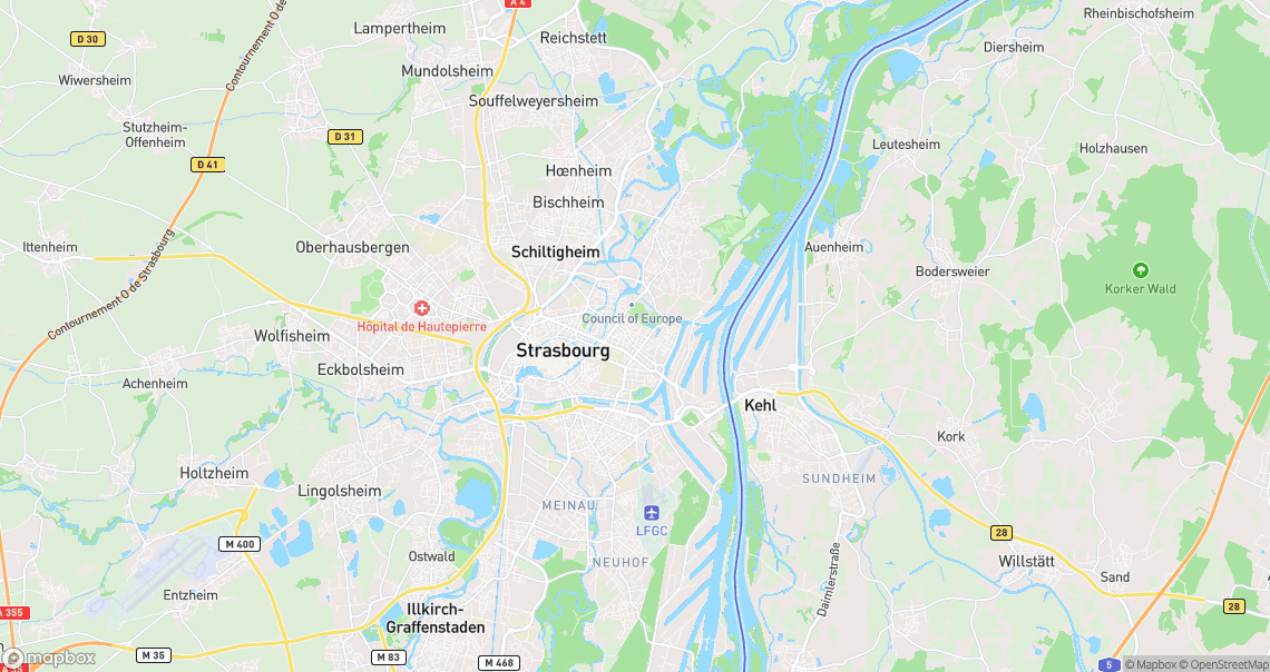 Localisation de la voiture à Strasbourg