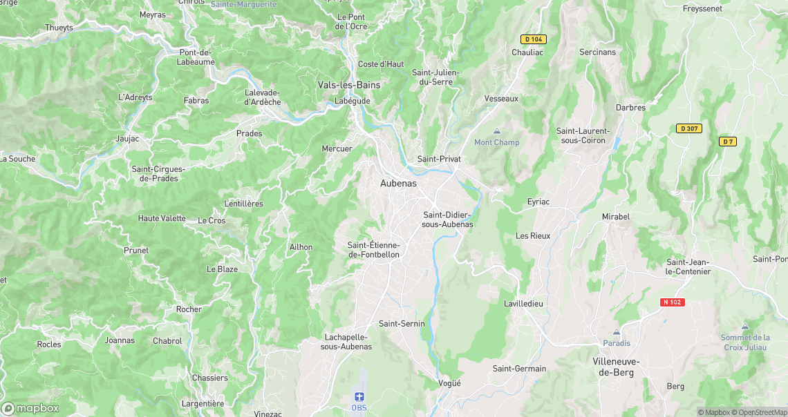 Localisation de la voiture à Aubenas