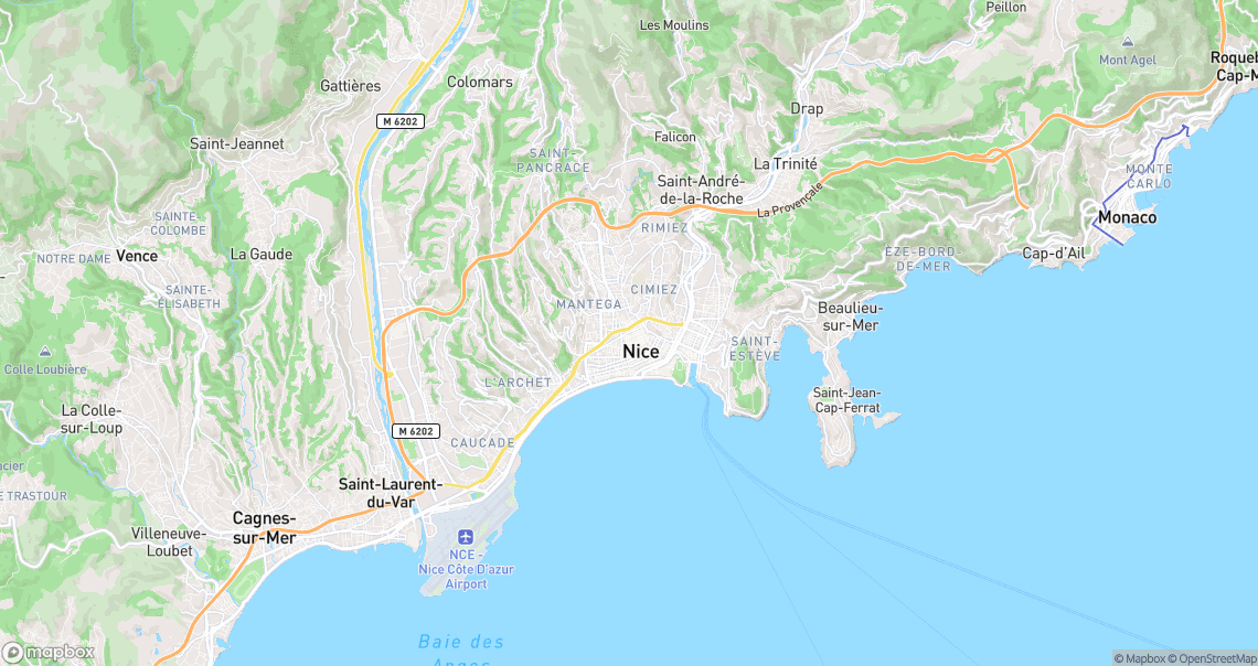 Localisation de la voiture à Nice