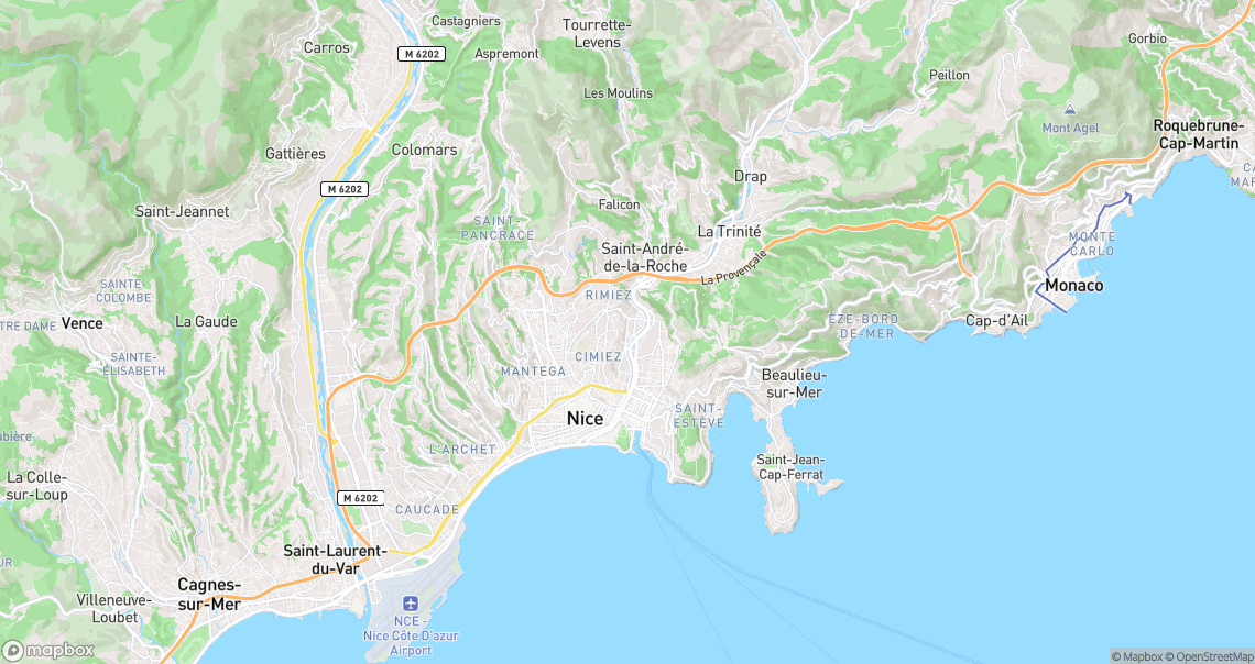 Localisation de la voiture à Nice