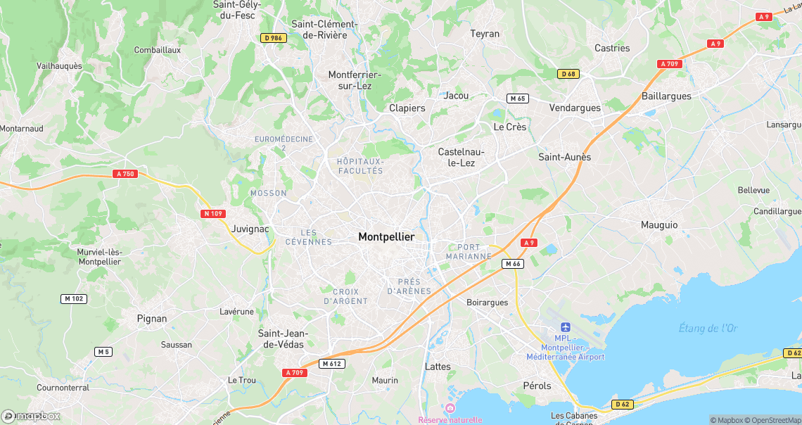 Localisation de la voiture à Montpellier