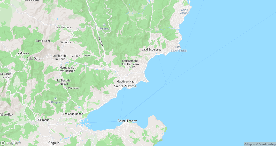 Localisation de la voiture à Sainte-Maxime
