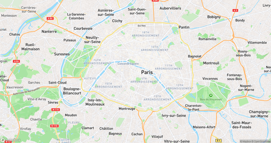 Localisation de la voiture à Paris