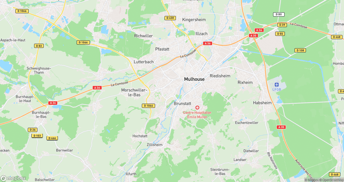 Localisation de la voiture à Mulhouse