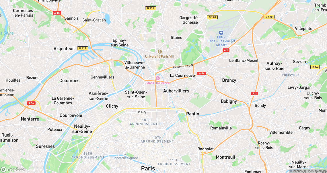 Localisation de la voiture à Aubervilliers