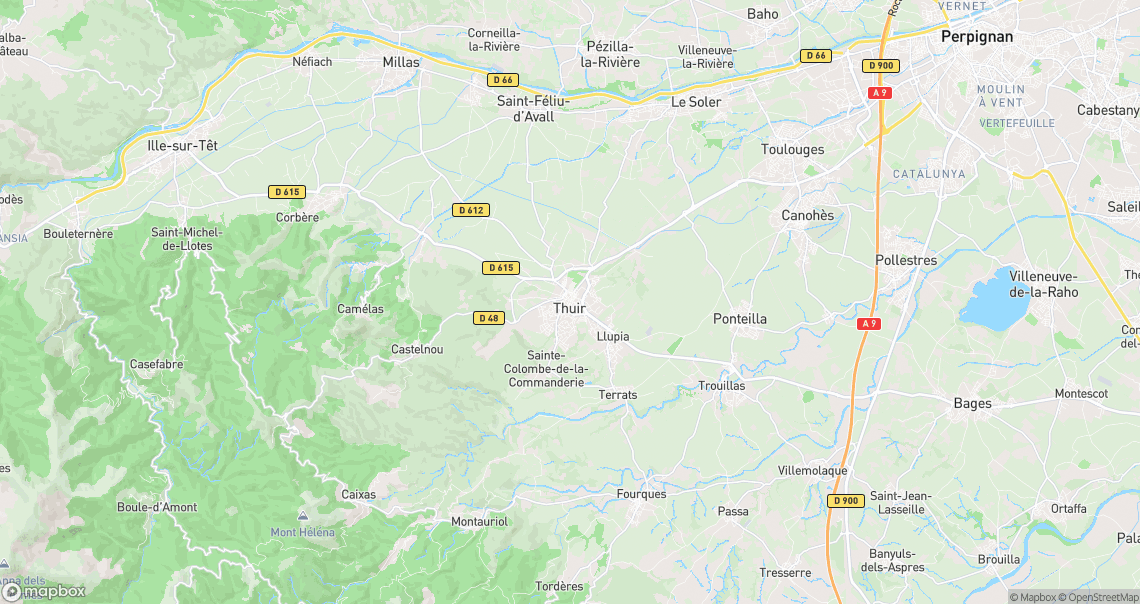 Localisation de la voiture à Thuir