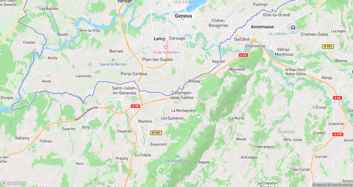 Localisation de la voiture à Collonges-sous-Salève