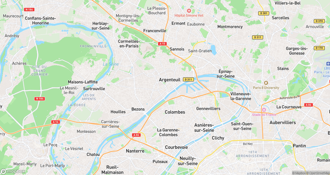 Localisation de la voiture à Argenteuil