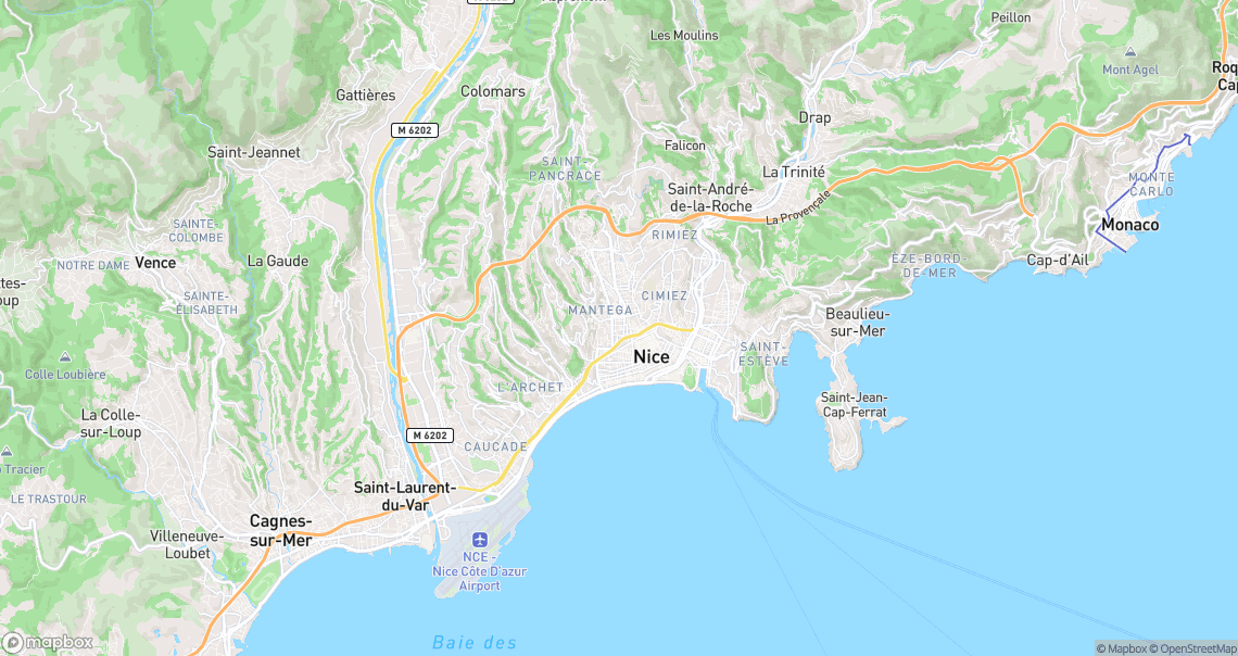 Localisation de la voiture à Nice