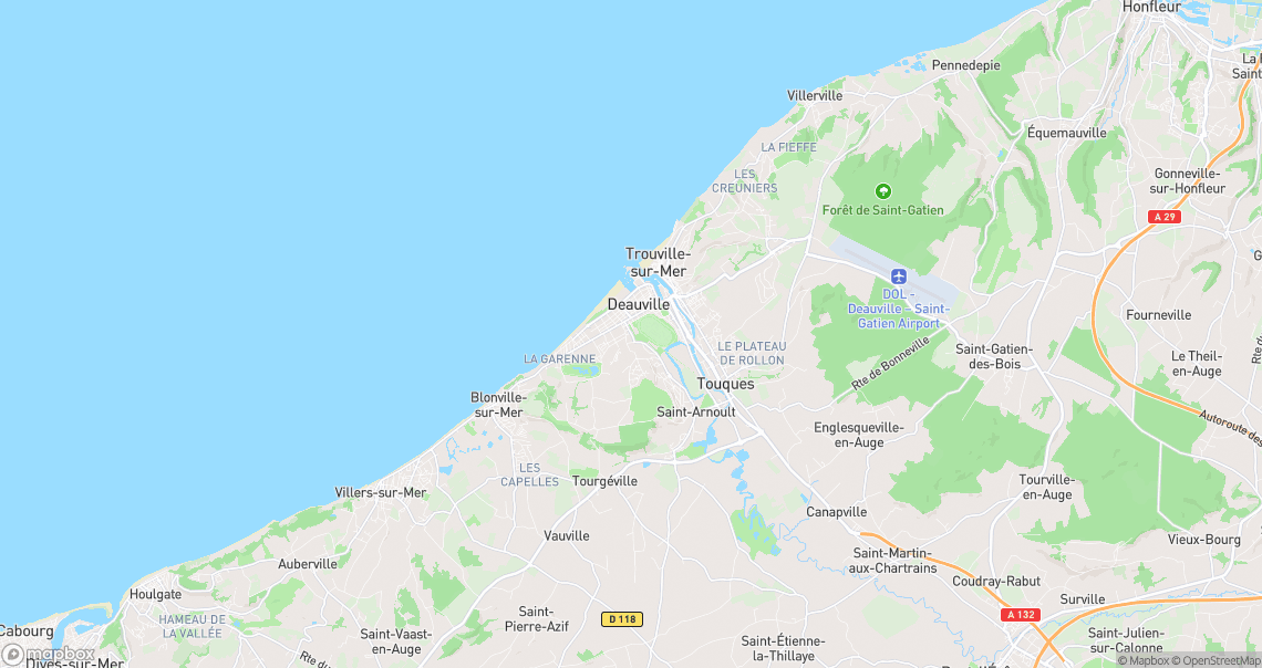 Localisation de la voiture à Deauville