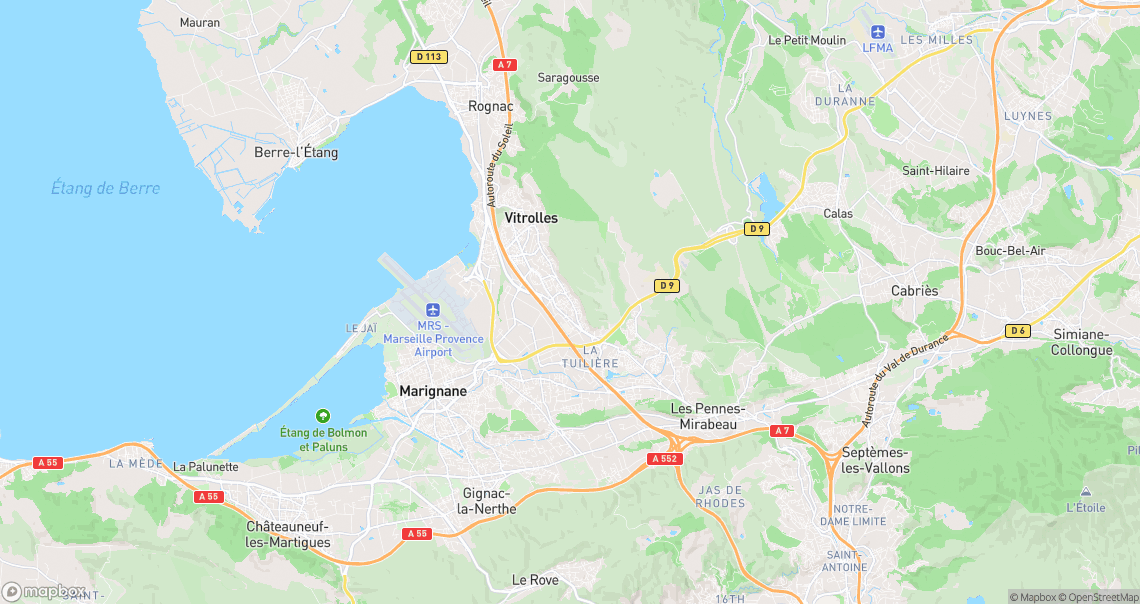 Localisation de la voiture à Vitrolles