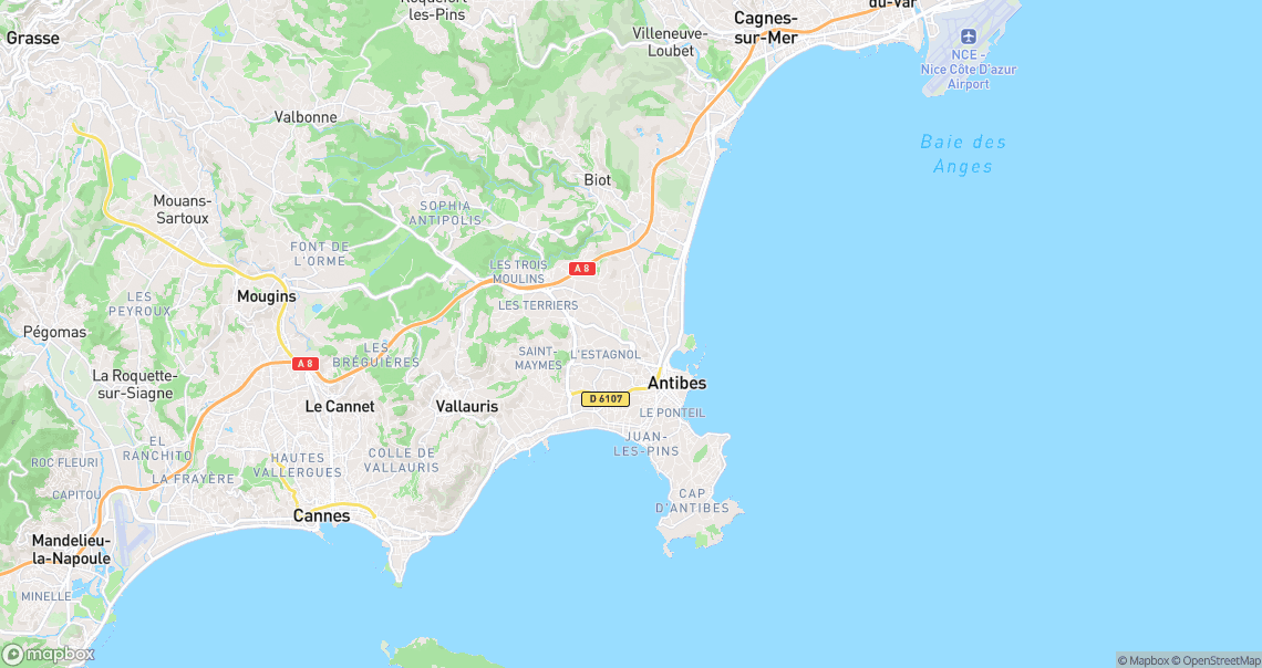 Localisation de la voiture à Antibes