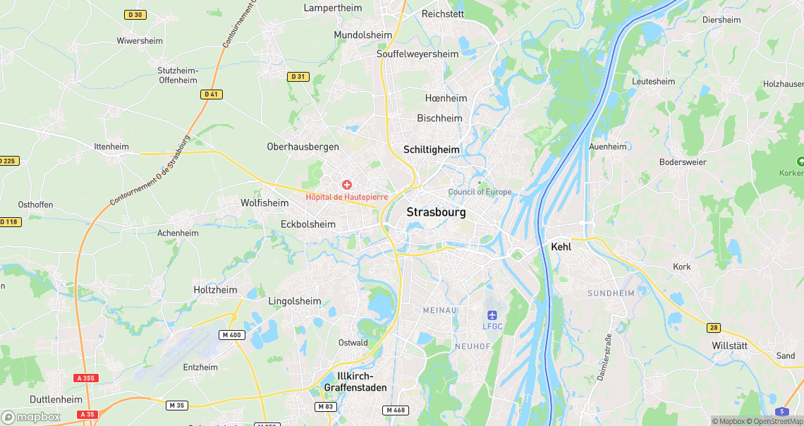 Localisation de la voiture à Strasbourg