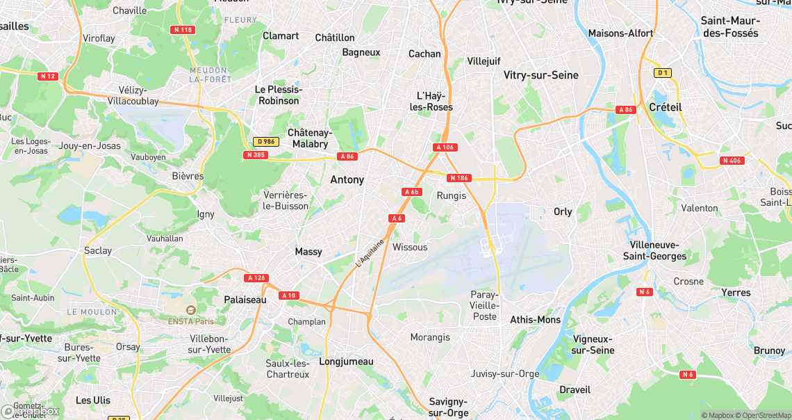 Localisation de la voiture à Wissous