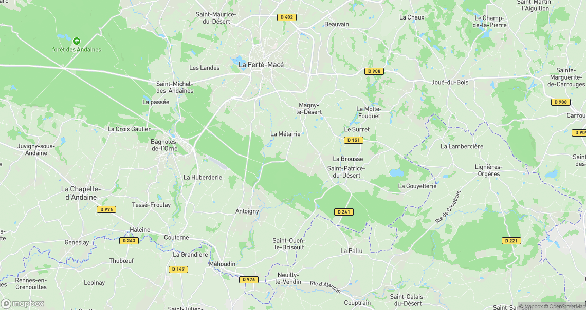 Localisation de la voiture à Magny-le-Désert