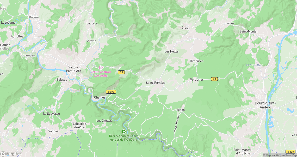 Localisation de la voiture à Saint-Remèze