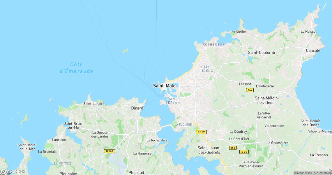 Localisation de la voiture à Saint-Malo