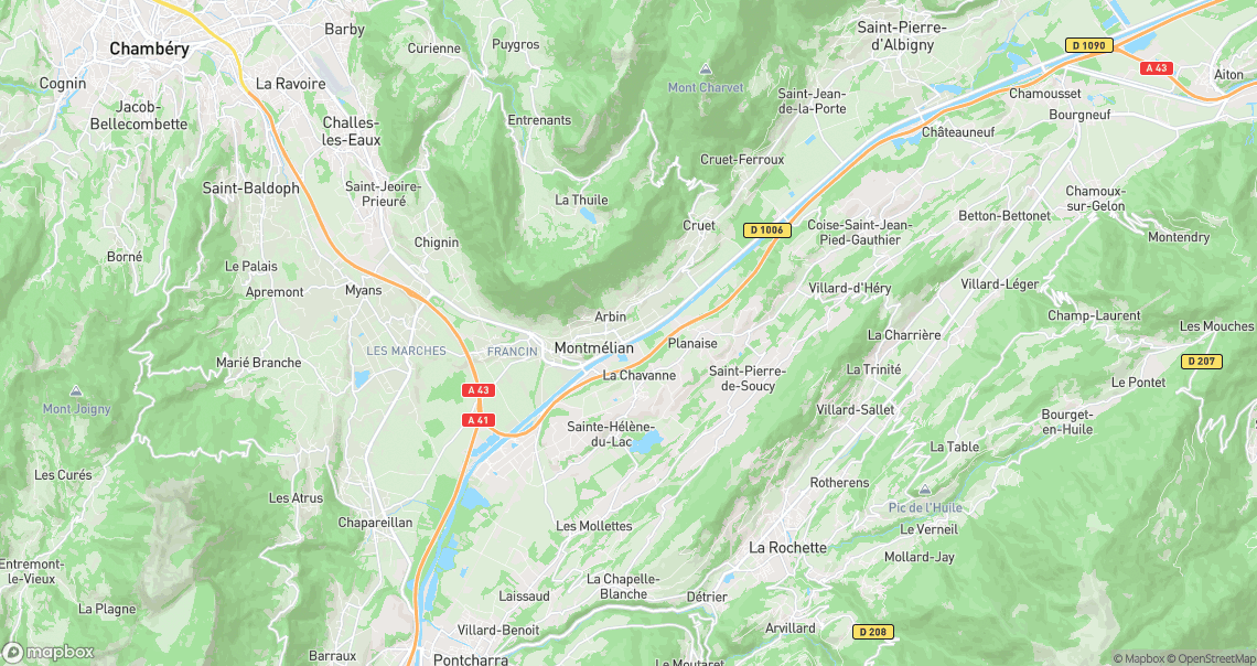 Localisation de la voiture à Montmélian