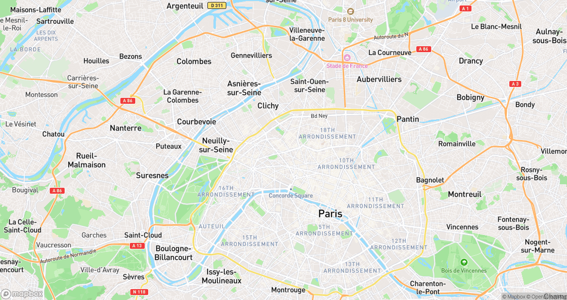 Localisation de la voiture à Paris