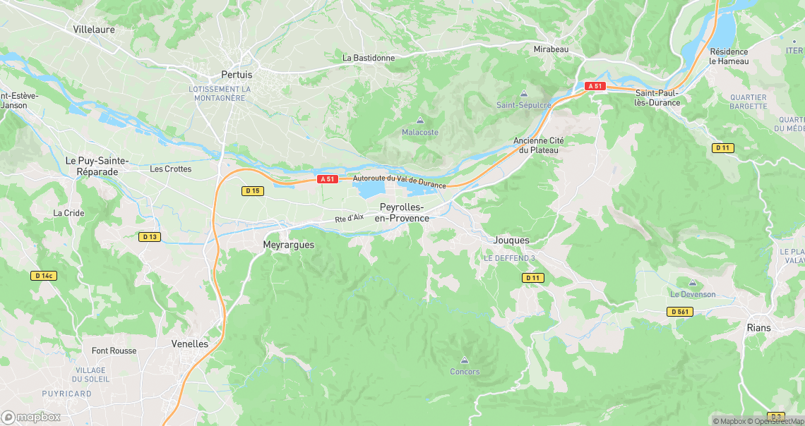 Localisation de la voiture à Peyrolles-en-Provence