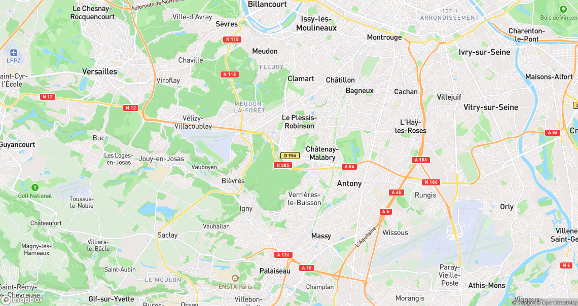 Localisation de la voiture à Châtenay-Malabry