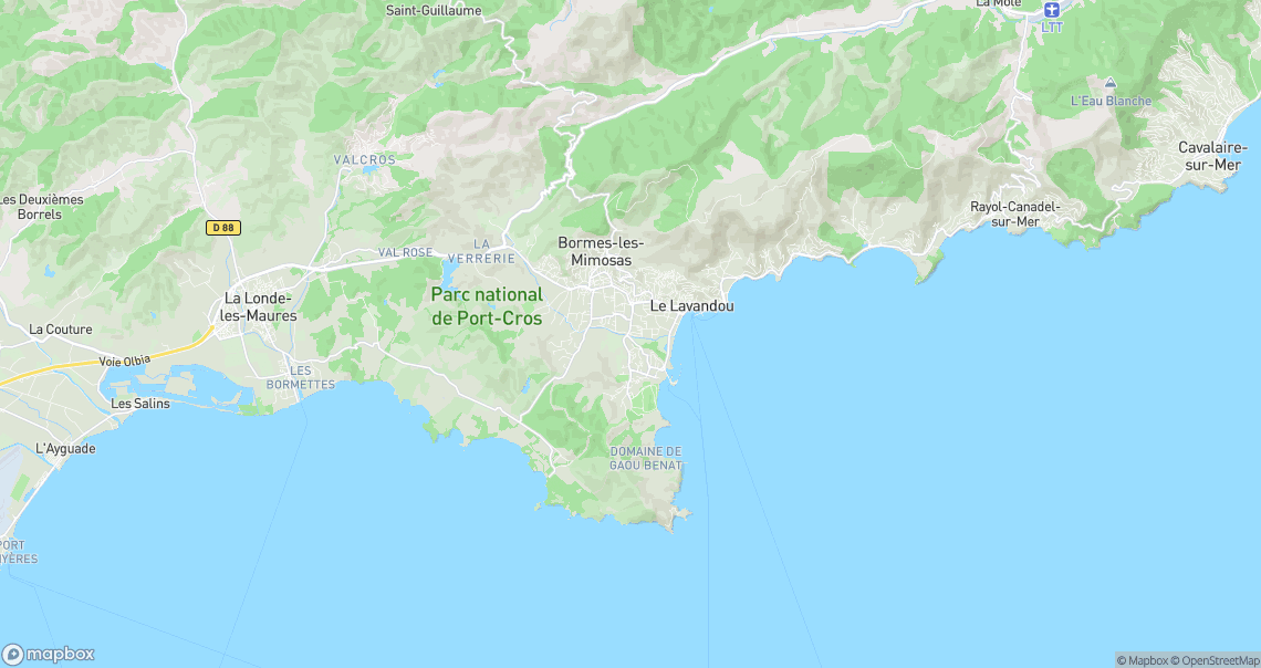 Localisation de la voiture à Le Lavandou