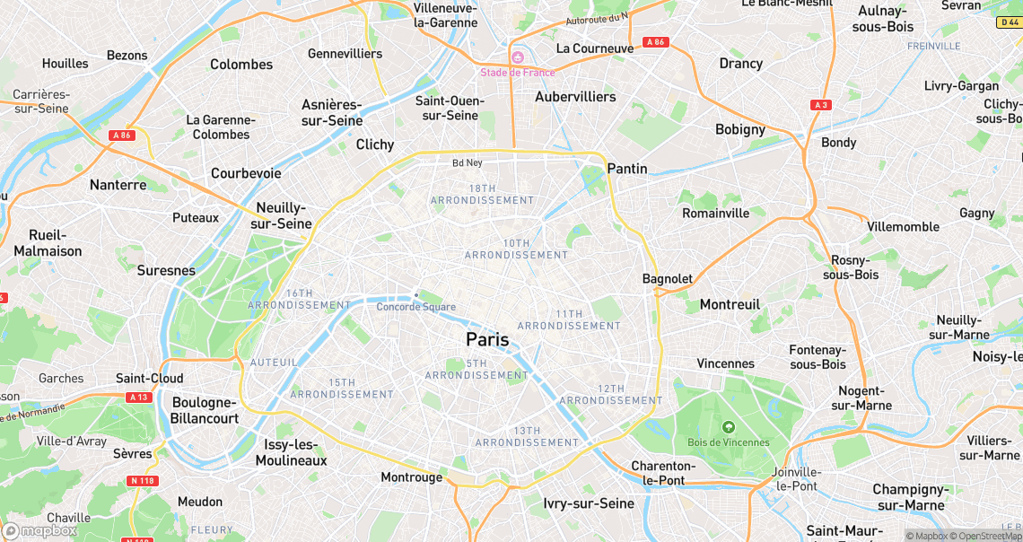 Localisation de la voiture à Paris