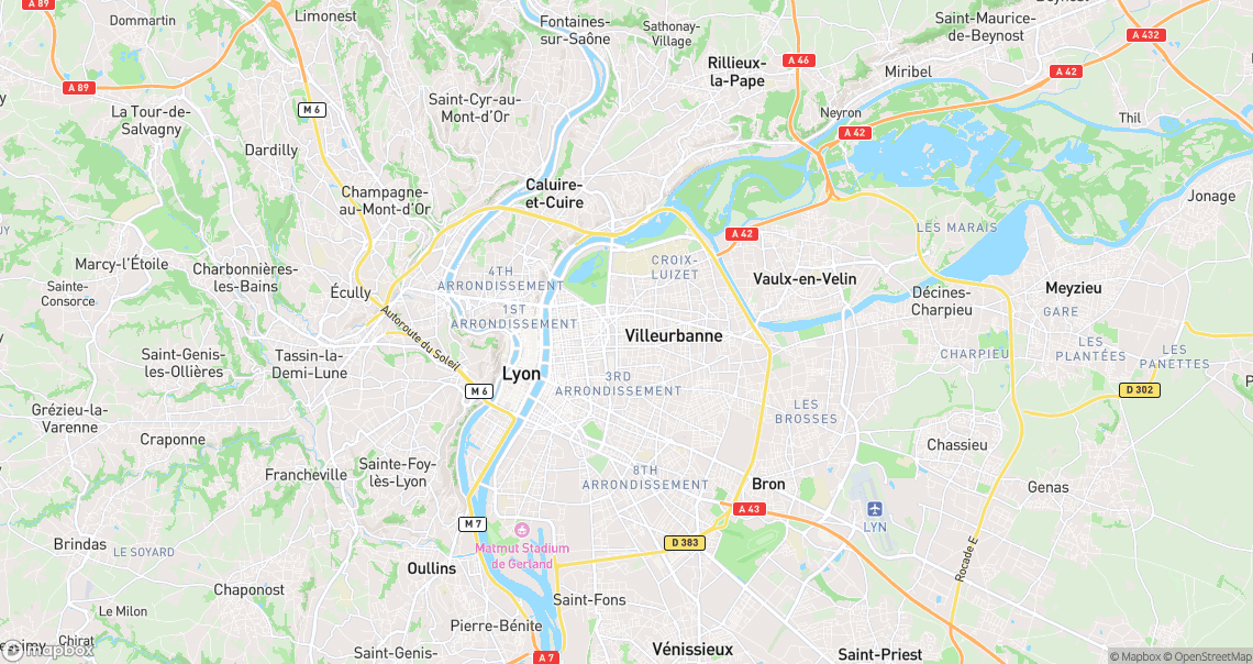 Localisation de la voiture à Lyon