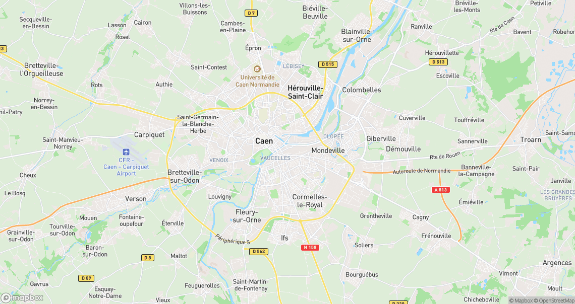 Localisation de la voiture à Caen
