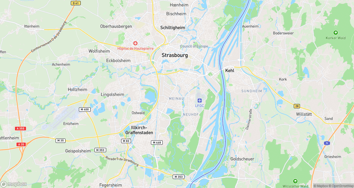 Localisation de la voiture à Strasbourg