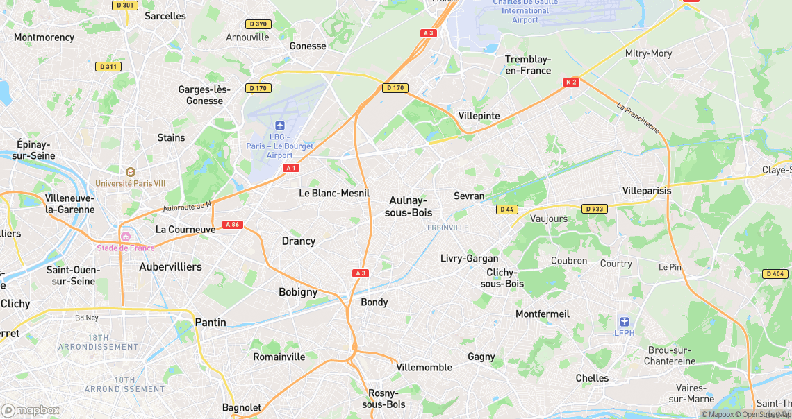 Localisation de la voiture à Aulnay-sous-Bois