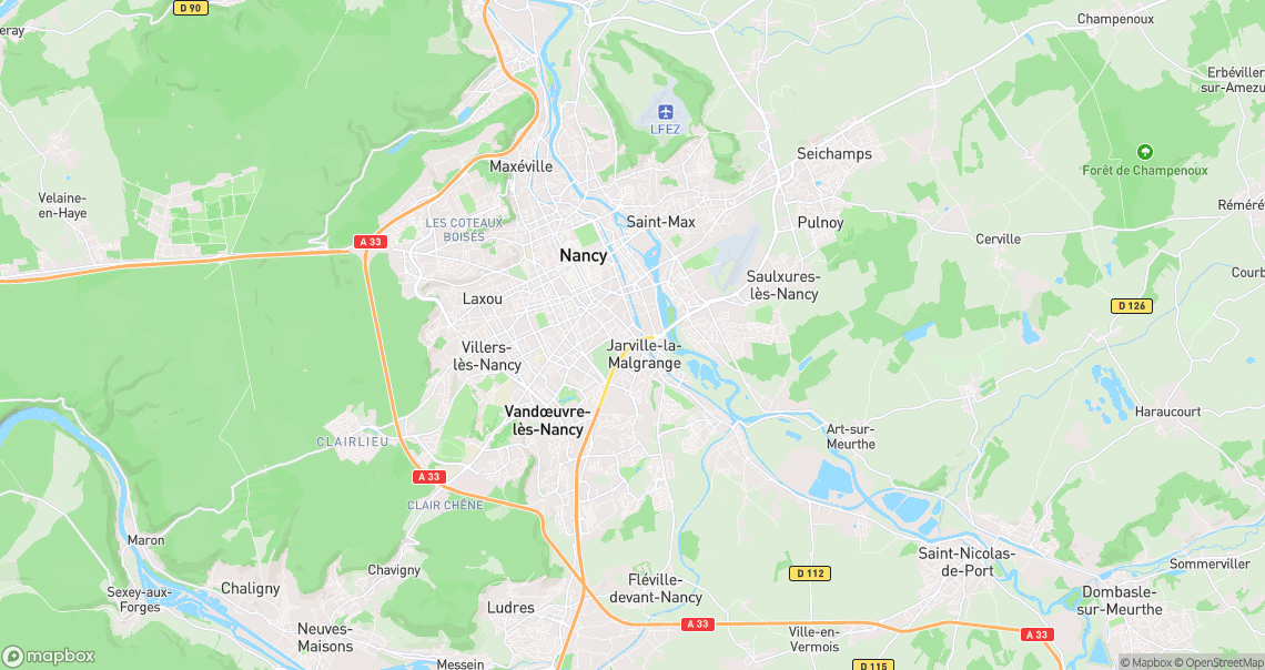 Localisation de la voiture à Nancy