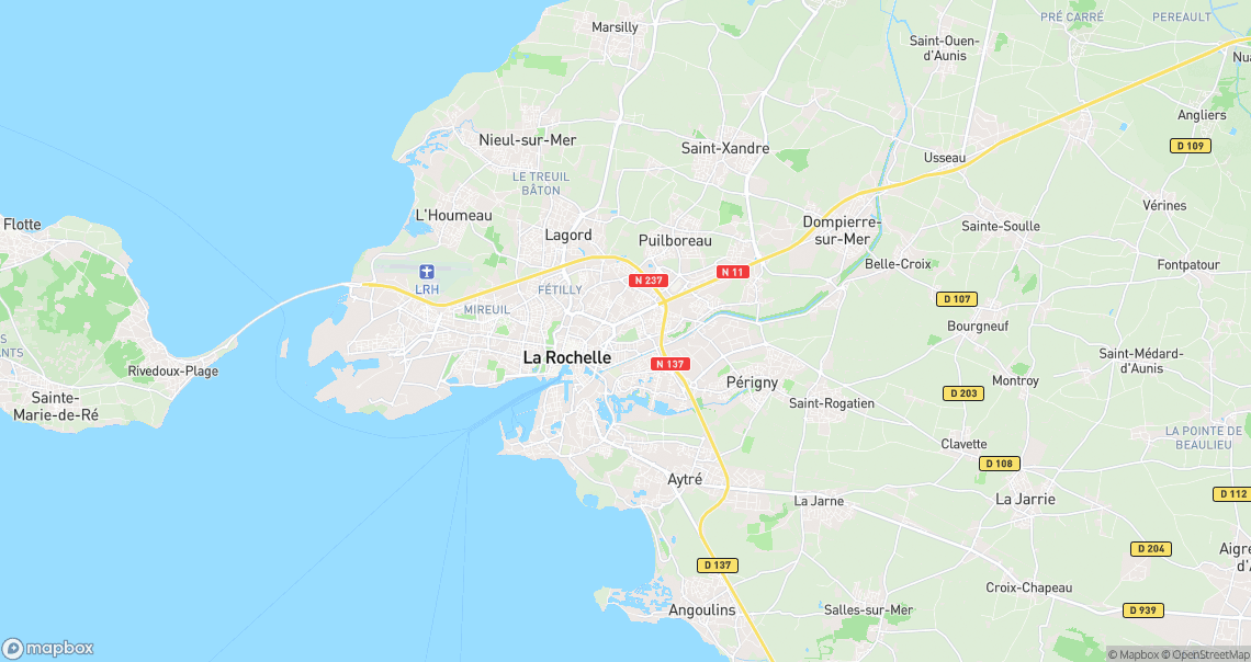 Localisation de la voiture à La Rochelle