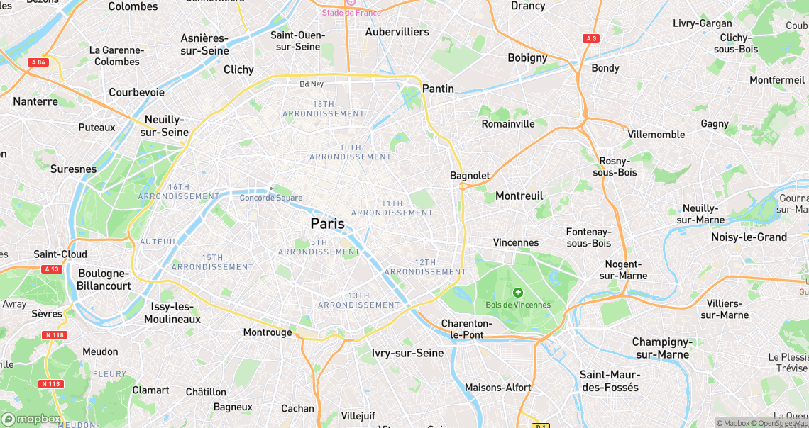 Localisation de la voiture à Paris
