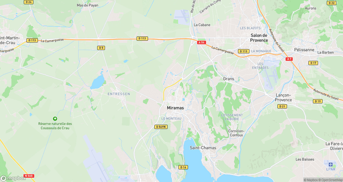 Localisation de la voiture à Miramas