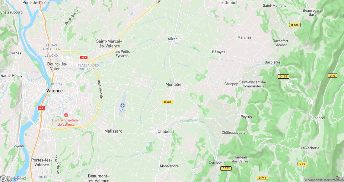 Localisation de la voiture à Montélier