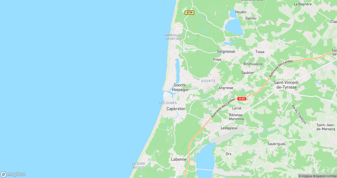 Localisation de la voiture à Soorts-Hossegor