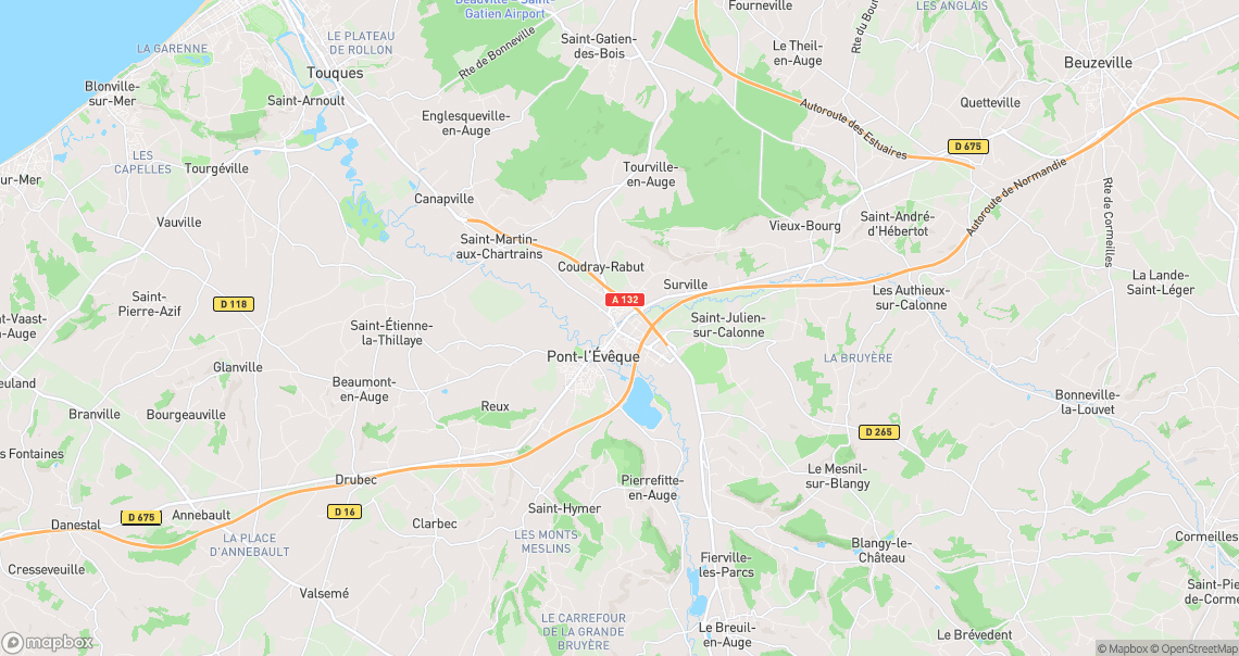 Localisation de la voiture à Pont-l'Évêque