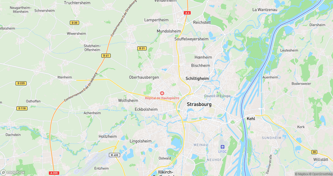 Localisation de la voiture à Strasbourg