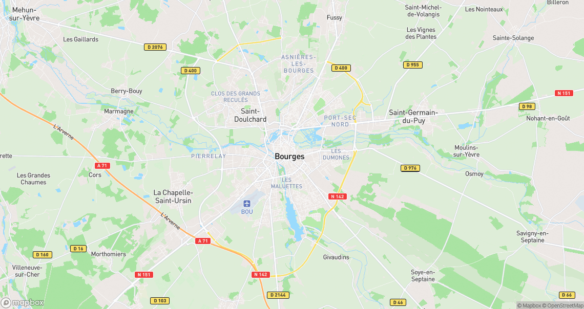 Localisation de la voiture à Bourges