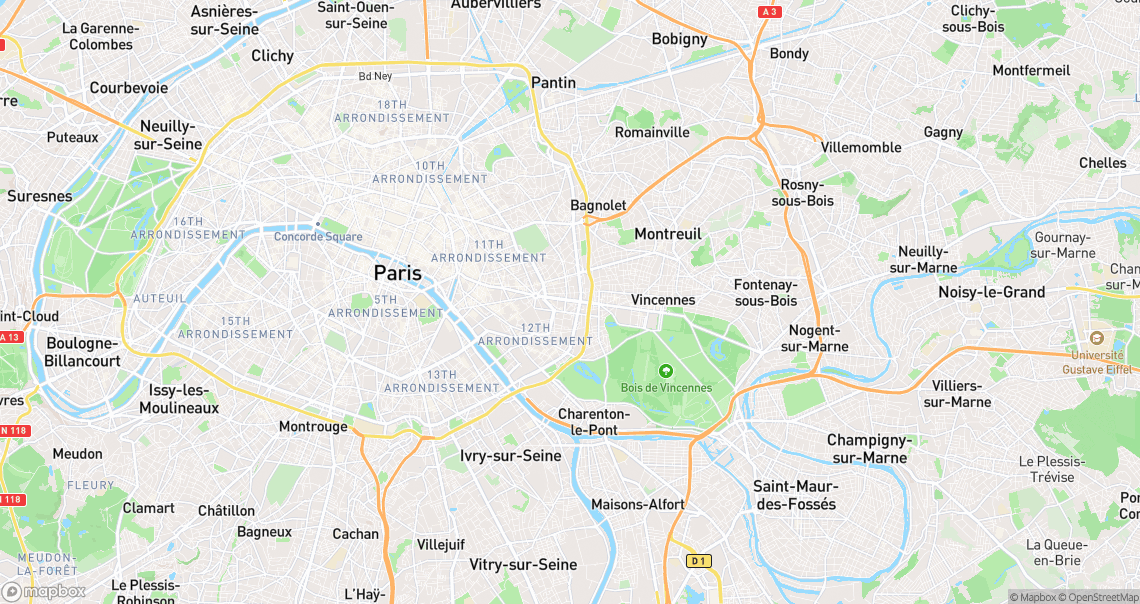 Localisation de la voiture à Paris