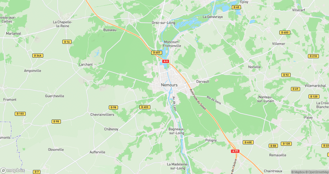 Localisation de la voiture à Nemours