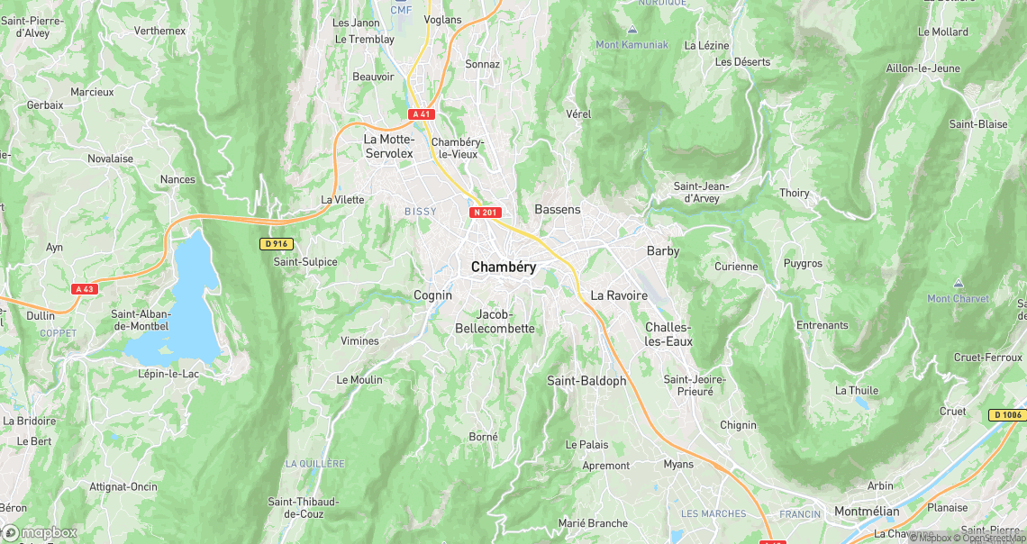 Localisation de la voiture à Chambéry