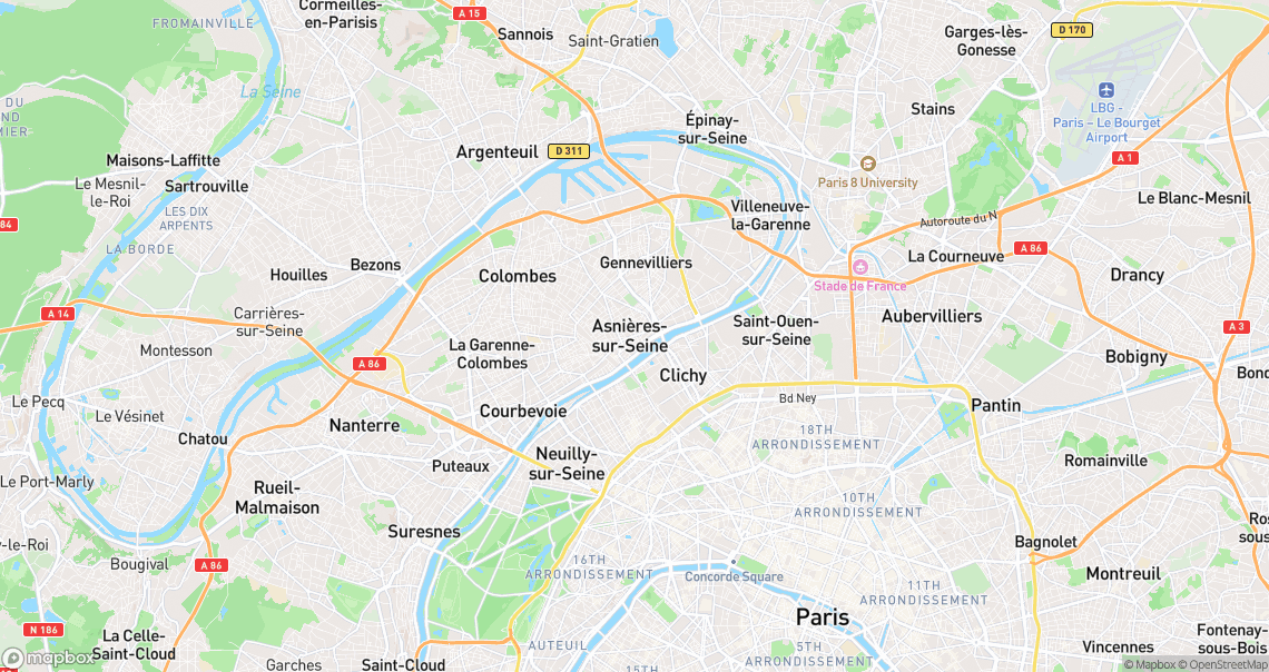 Localisation de la voiture à Asnières-sur-Seine