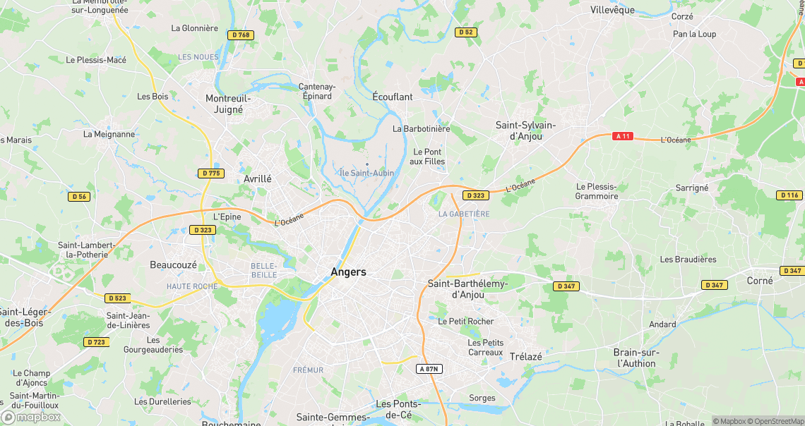 Localisation de la voiture à Angers