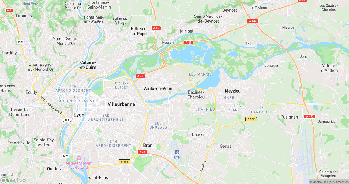 Localisation de la voiture à Vaulx-en-Velin
