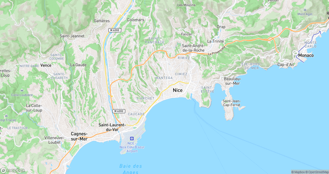 Localisation de la voiture à Nice