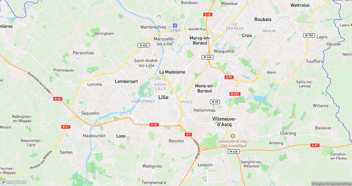 Localisation de la voiture à Lille