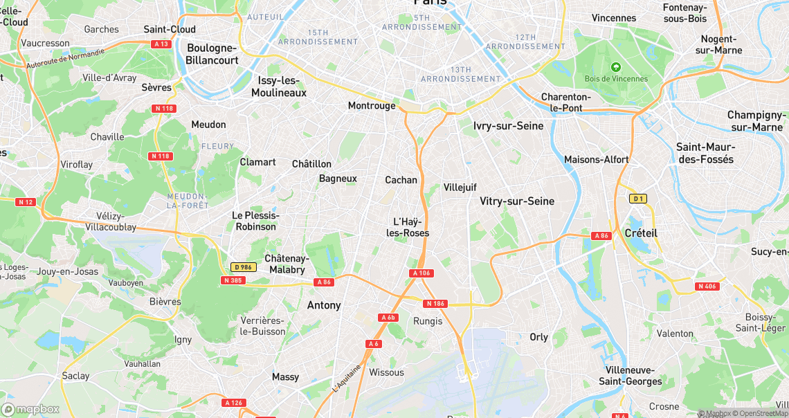 Localisation de la voiture à Cachan