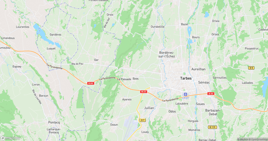 Localisation de la voiture à Ibos